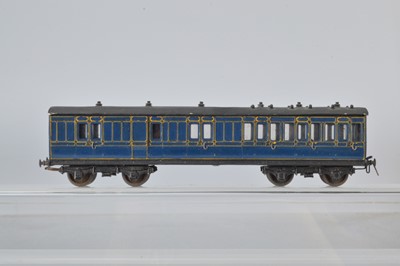 Lot 301 - OO Gauge kitbuilt/rebuilt RTR Somerset and Dorset Joint Railway SDJR dark blue Brake/Third Coach
