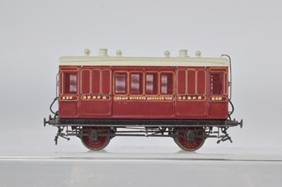 Lot 304 - OO Gauge kitbuilt Roxey Models SECR maroon 4-wheel Grand Vitesse Luggage Van