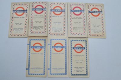 Lot 317 - 1940s London Underground Pocket Maps (8)