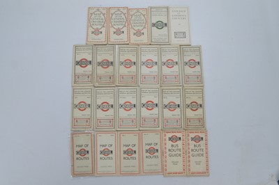 Lot 323 - 1926-1930 London General and London Transport Bus Pocket Timetables/Maps, (23)
