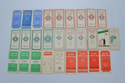 Lot 325 - 1936-1939 London Transport and Green line Pocket Timetables/Maps/Leaflets (28)