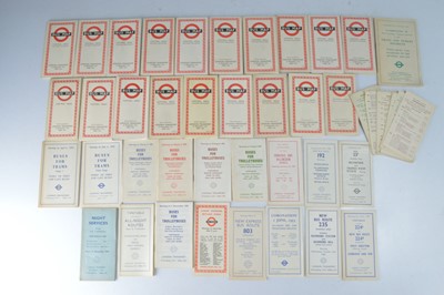Lot 327 - 1950s London Transport Public Transport Pocket Maps/Timetables/Pamphlets (56)