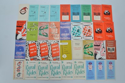 Lot 329 - 1950s London Transport Information Leaflets/Pamphlets (36)