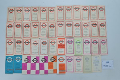 Lot 330 - 1960s London Transport Pocket Timetables/Maps (85+)