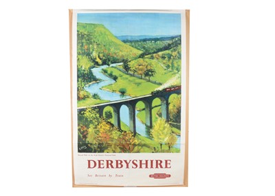 Lot 335 - Original 1958 British Rail (M) Poster Derbyshire by P Collins