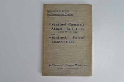 Lot 340 - 1929 Sentinel-Cammell Steam Railcar and Sentinel Patent Locomotives Instructions to Drivers Booklet