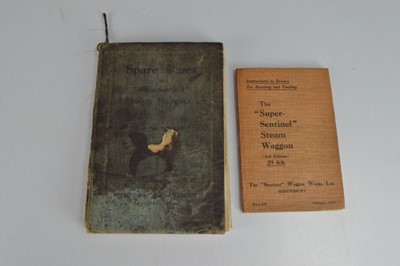 Lot 341 - 1927 Super Sentinel  Steam Waggon 29 SS Instructions to Drivers Booklet and Spare Parts Catalogue 1926 (2)
