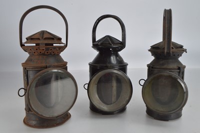 Lot 352 - Three Hand Signal Lamps Southern Region and LSWR (3)
