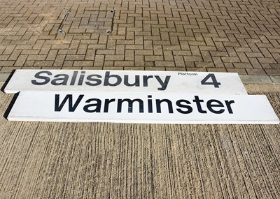 Lot 370 - 1990s Plastic Station Platform Signs (2)