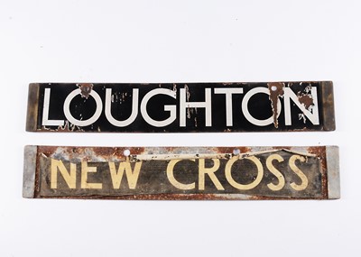 Lot 386 - Two London Underground Double Sided Train Cab Destination Boards (2)