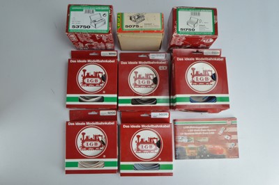 Lot 414 - LGB Control Boxes and Cabling (9)