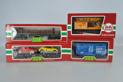 Lot 422 - LGB European Goods Wagons (4)