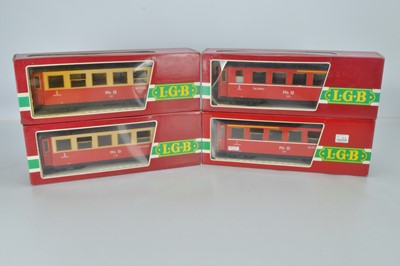 Lot 430 - LGB RhB Bogie Coaches (4)