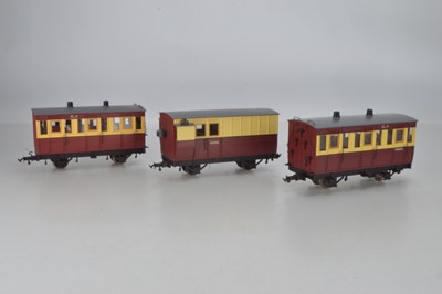 Lot 475 - Accucraft G gauge Narrow gauge Isle of Man coaches  (3)