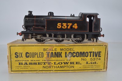 Lot 489 - Bassett Lowke 0 Gauge 3-Rail 0-6-0 Tank locomotive, LMS black lined red No 5374