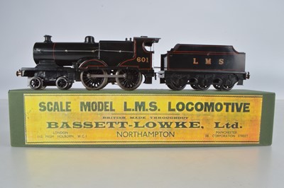 Lot 491 - Bassett Lowke 0 Gauge 3-Rail 4-4-0, loco and tender class 2P, No 601