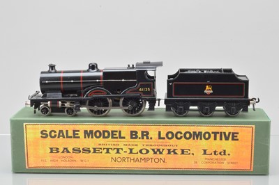 Lot 501 - Bassett Lowke 0 Gauge 4-4-0 Loco and Tender LMS BR black lined Compund, No 41125