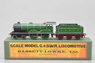 Lot 505 - Bassett Lowke 0 Gauge 4-4-0 Loco and Tender, G&SWR Lined, number 386