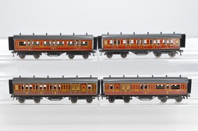 Lot 516 - Bassett Lowke O Gauge, Bing for Bassett Lowke LMS 1924 series,  2 x Third Brakes  and 2 x all First