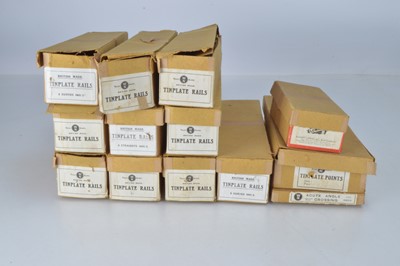 Lot 572 - Winteringham limited O gauge Track (12 boxes) and boxed Bassett Lowke Buffer Stop