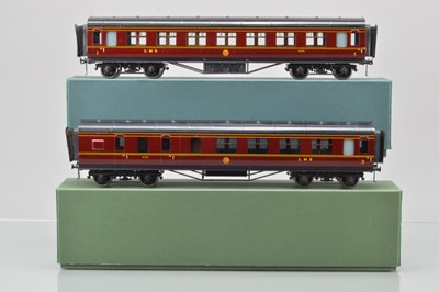 Lot 579 - Exley O Gauge LMS 1st Side Corridor and 3rd Side Corridor Brake End (2)