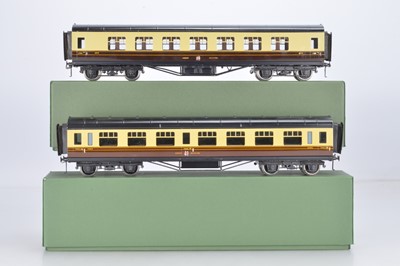 Lot 585 - Exley O Gauge  GWR Centre Corridor all 3rd and Side Corridor all 1st, (2)