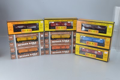 Lot 614 - MTH Electric Trains O Gauge Rail King Rugged Rails series, (9)