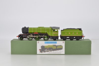 Lot 631 - Seven Mill Models O gauge V2 LNER lined Apple Green, 2-6-2 Loco and Tender, 'CCLDSTREAMER', No 4844