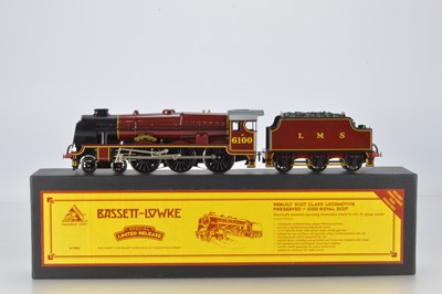 Lot 646 - Corgi / Bassett Lowke Modern issue O Gauge, 99016, 4-6-0 loco and  tender LMS Maroon, No 6100, ' Royal Scot', No 94 to inside of cab