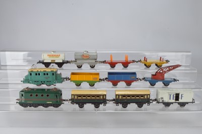 Lot 655 - French Hornby O Gauge Group of post war Locomotives and rolling stock (12)