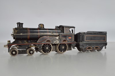 Lot 709 - A Marklin O Gauge Live Steam '4-4-0', North Eastern  No 2663, with label on Tender for Garages