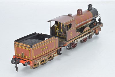 Lot 776 - Carette O Gauge 4-4-0, Locomotive and tender, Midland Railway, No 1134-M to tender and 1132-M
