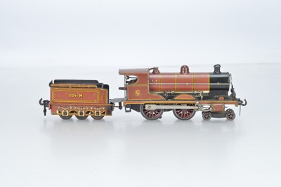 Lot 776 - Carette O Gauge 4-4-0, Locomotive and tender, Midland Railway, No 1134-M to tender and 1132-M