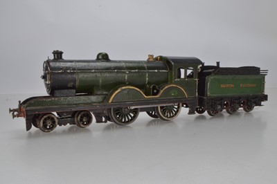 Lot 792 - Commercial  / home built O gauge,  4-4-0 Locomotive and tender,' North Eastern, No 1237
