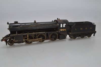 Lot 877 - Bassett Lowke O Gauge 2-6-0 Live steam LNER black lined 'Super Enterprise', No 1864