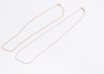 Lot 19 - An antique 15ct gold figaro necklace