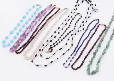 Lot 43 - Five strung beaded necklaces
