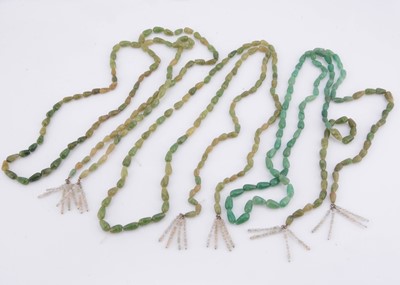 Lot 45 - Three strands of prayer style strung beads