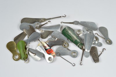 Lot 239 - A collection of steel advertising button hooks