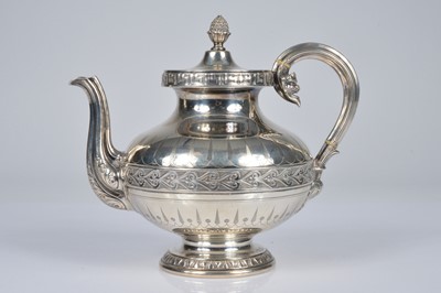 Lot 274 - A Victorian silver teapot by Elkington & Co