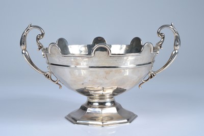 Lot 283 - An early George V silver twin handled presentation bowl