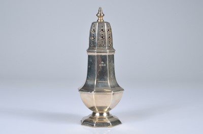 Lot 284 - An late George V sugar sifter by Adie Brothers