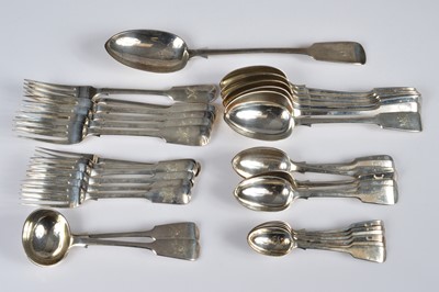Lot 287 - A late Victorian silver canteen of cutlery by Charles Boynton