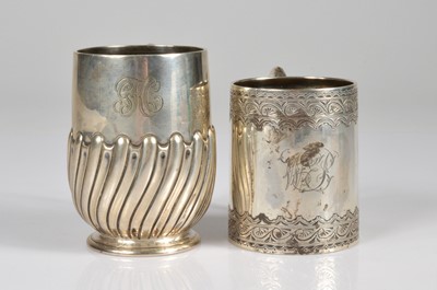 Lot 299 - Two silver christening mugs