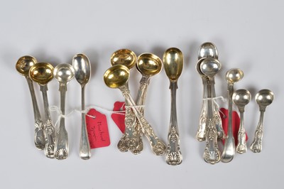 Lot 300 - A collection of Georgian & Victorian mustard & other small spoons