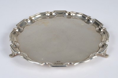 Lot 303 - A George VI silver salver