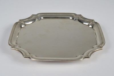 Lot 308 - A George V silver salver by JGL