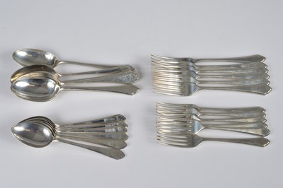 Lot 319 - An Elizabeth II set of silver cutlery from Mappin & Webb