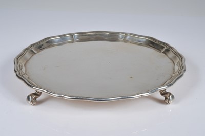 Lot 323 - A George V silver salver from Garrard & Co