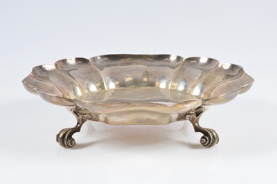 Lot 325 - A George V silver dish by Thomas Bradbury & Sons